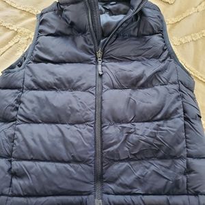 Blue thin puffer vest